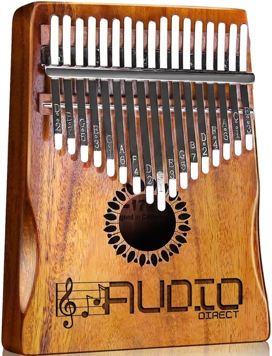 Audio Direct™ 17-Key Mahogany Kalimba – Professional Handheld Thumb Piano