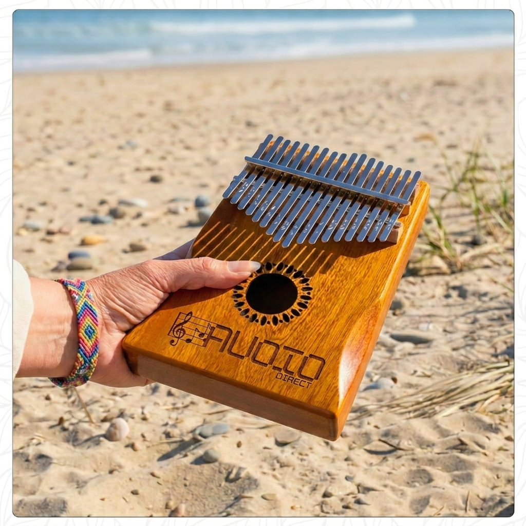 Audio Direct™ 17-Key Mahogany Kalimba – Professional Handheld Thumb Piano
